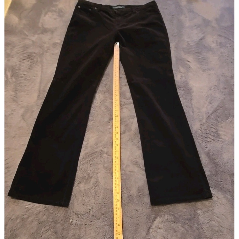 Ralph Lauren Womens Pants 10 Black Velvet Velour Traditional Elegant Capsule Cor